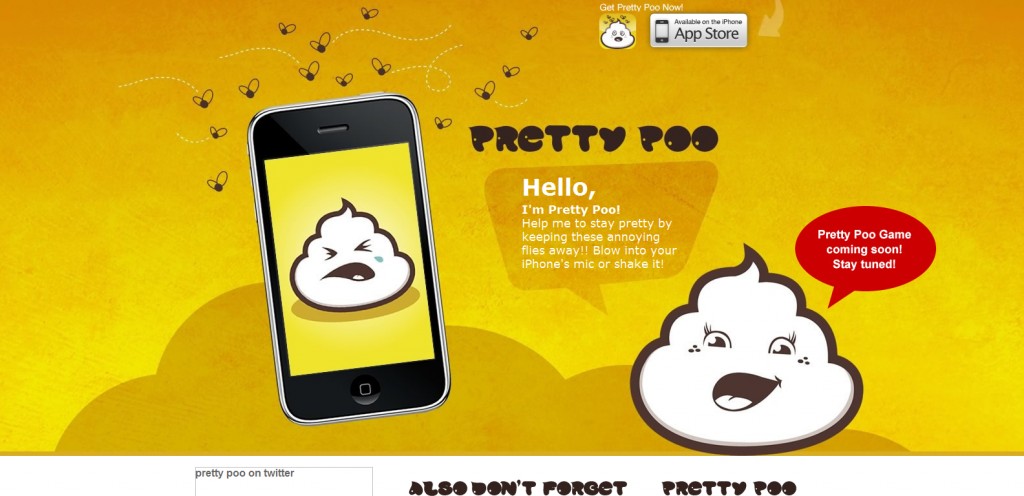 prettypoo 1024x496 100 Wonderfully Designed iPhone App Websites