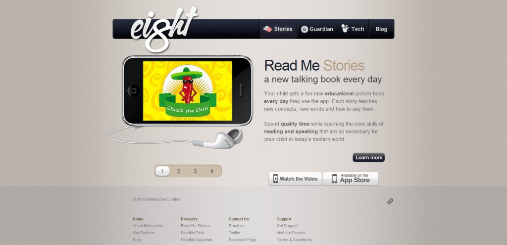 8interactive 1024x496 100 Wonderfully Designed iPhone App Websites
