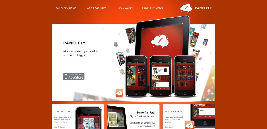panelfly 1024x496 100 Wonderfully Designed iPhone App Websites