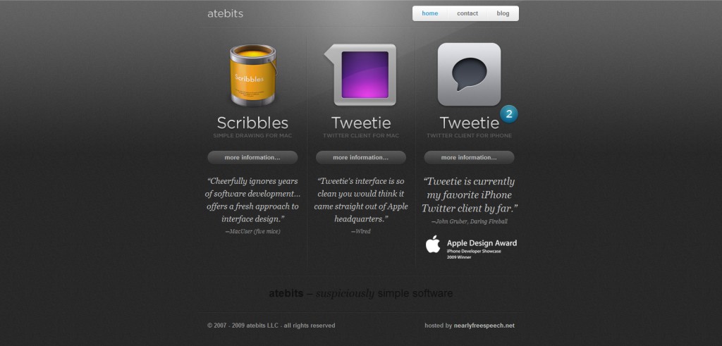 atebits1 1024x491 100 Wonderfully Designed iPhone App Websites