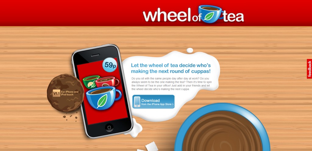 wheeloftea 1024x496 100 Wonderfully Designed iPhone App Websites