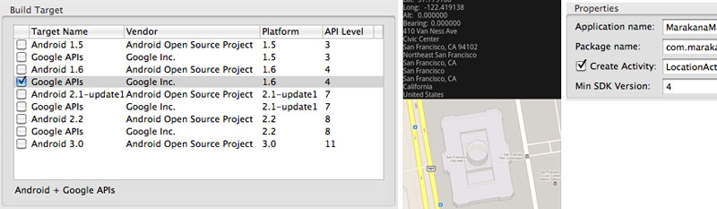 Android location service example