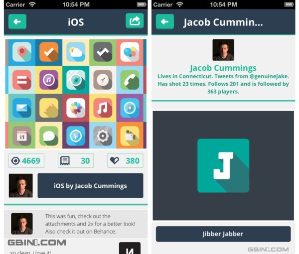 Hooops - iPhone�ϵ�DribbbleӦ��