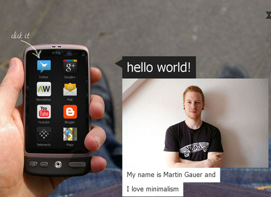 websites with big background images