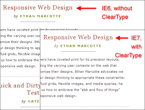 Cleartype-ie in The Principles Of Cross-Browser CSS Coding