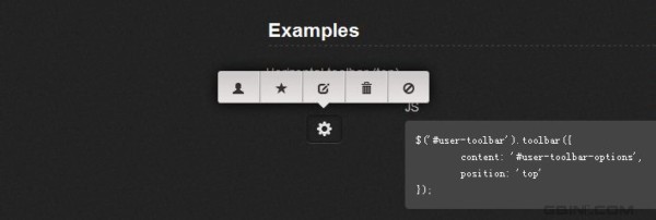 Toolbar.Js - 㴴ʾĹjQuery