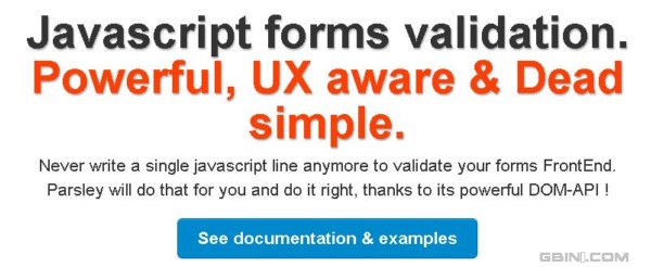 û鳬ҹǿʹü򵥵javascript֤ - Parsley.js