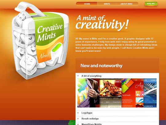 orange color websites