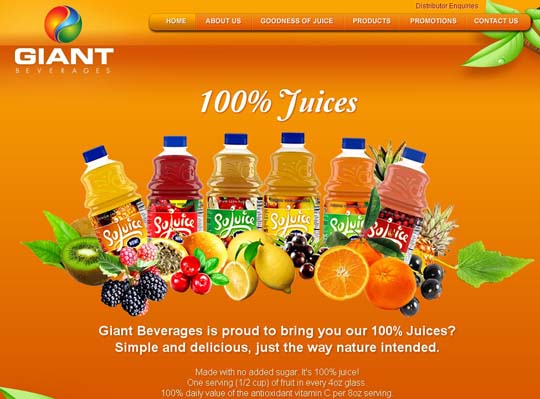 orange color websites