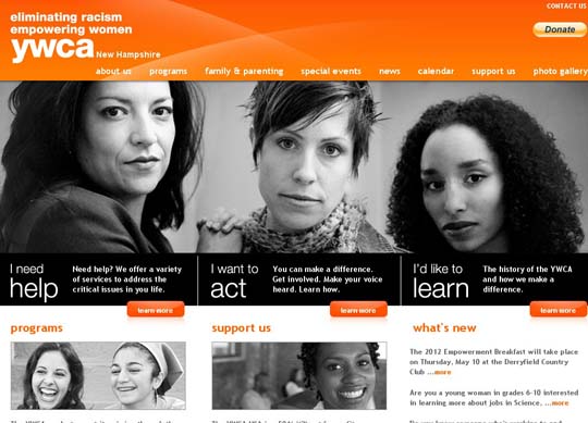 orange color websites