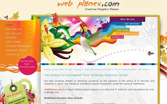 orange color websites
