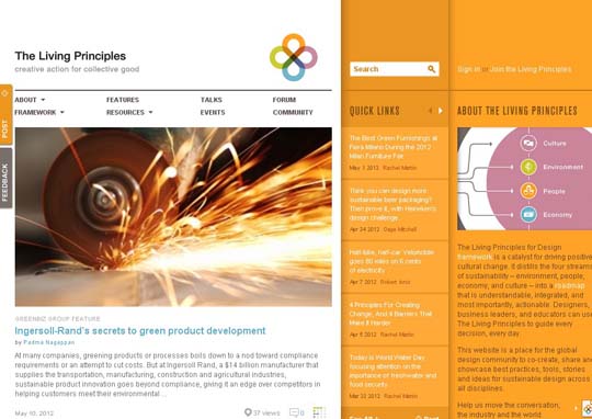 orange color websites