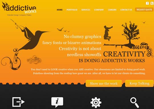 orange color websites