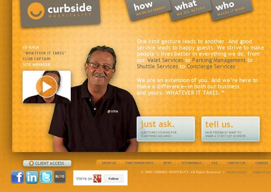 orange color websites