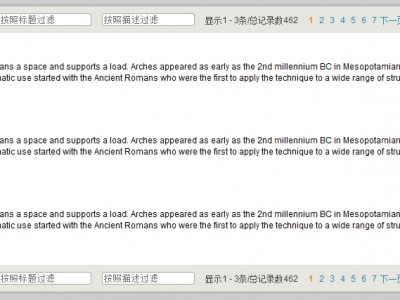 一款带分页过滤的Js源码 一款带分页过滤的Js源码