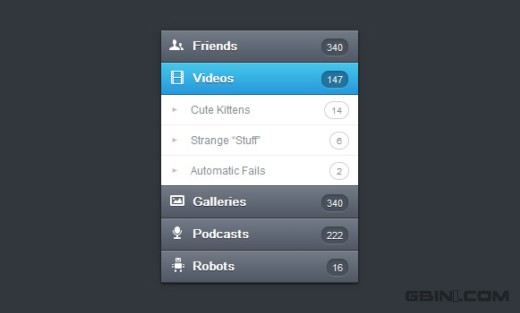 Orman Clarks Vertical Navigation Menu: The CSS3 Version