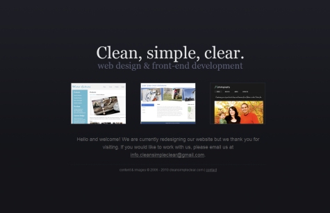 Clean, Simple,  Clear