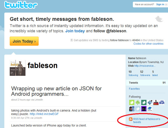  fableson Twitter ҳԼ½ǵ RSS feed of fableson's tweets Ļͼ