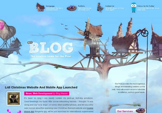 blue colored websites for inspiration