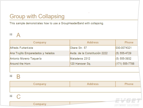dynamic collapsing in java