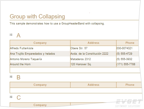 dynamic collapsing in java