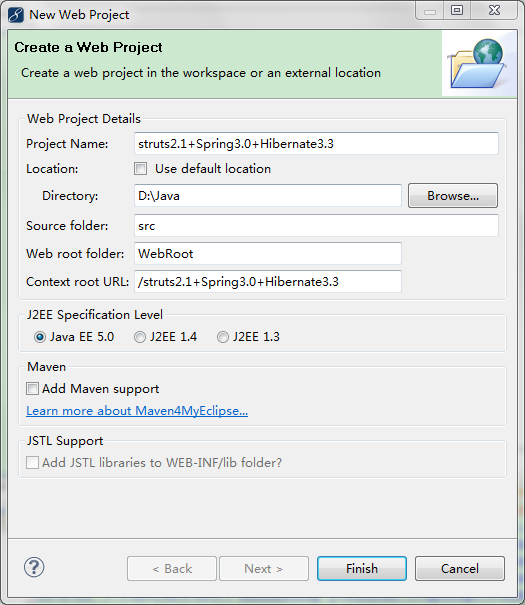 MyEclipseSSH Struts2.1+Spring3.0+hibernate3.3