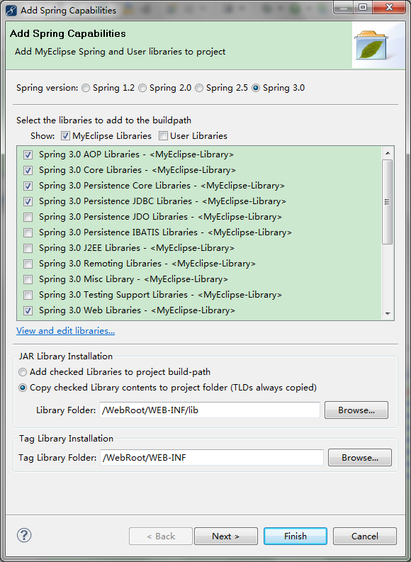 MyEclipseSSH Struts2.1+Spring3.0+hibernate3.3