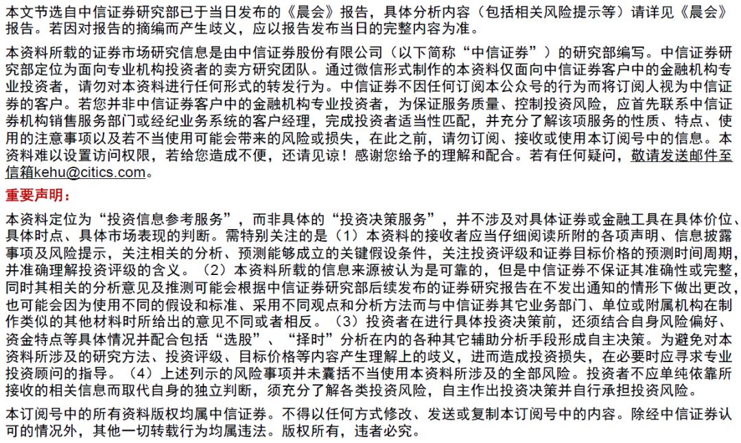 晨会1211|通胀再创年内新高