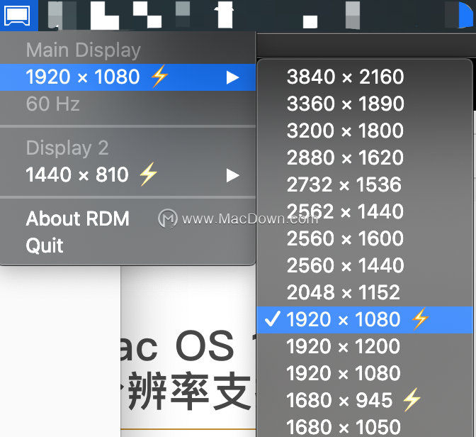 macOS 10.15  HiDPI