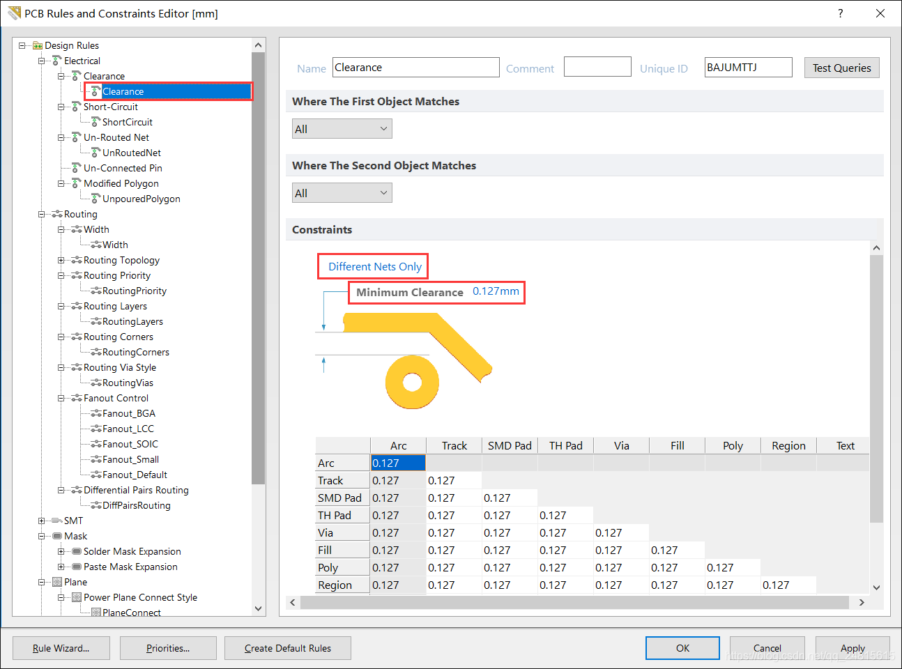 altium designer 16.1 CPWG gapõdesign rules õclearanceĴСһ