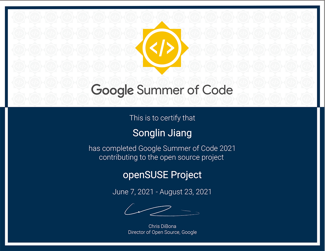 My Google Summer of Code 2021