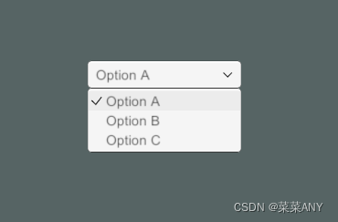 Unity UGUI Dropdownѡ˵ʾ