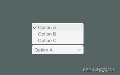 Unity UGUI Dropdownѡ˵ʾ