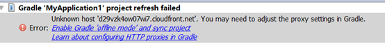 android studio gradle refresh failed