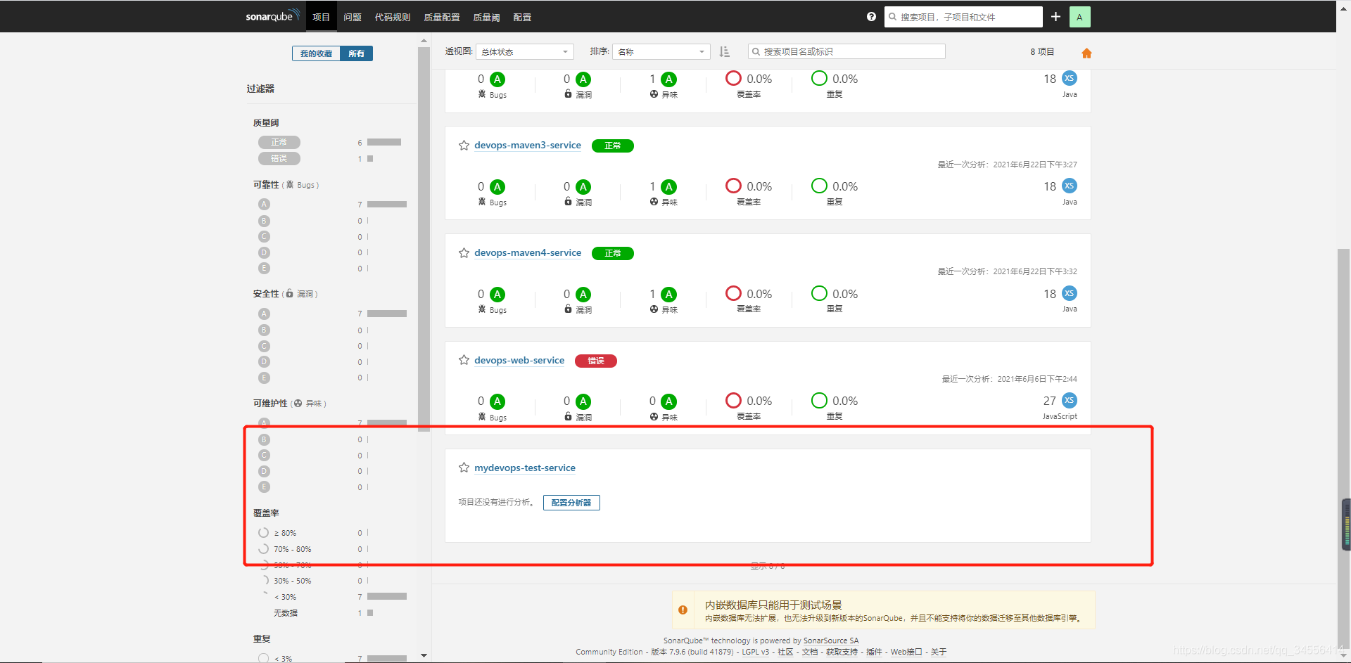SonarQube API接口