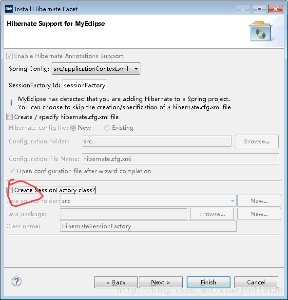 myeclipse2015shhϣhibernate򹤳ɴ루mysql