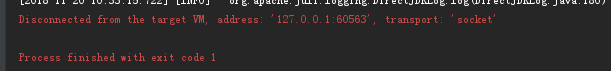 Disconnected from the target VM, address: '127.0.0.1:60563', transport: 'socket'
