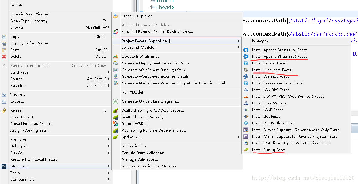 myeclipse2015shhϣhibernate򹤳ɴ루mysql