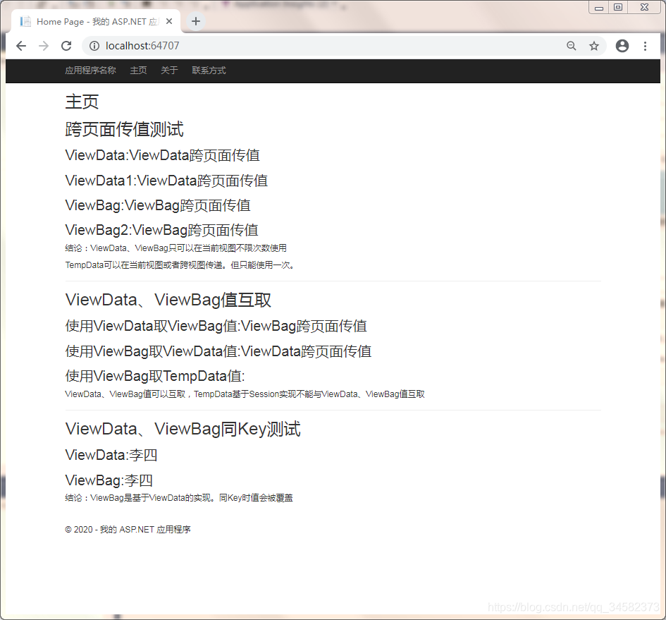 MVCֵ ViewDataViewBagTempData