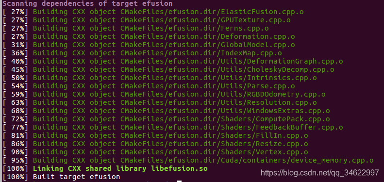 ElasticFusion: 用kinect-v2在Ubuntu16.04下跑Elasticfusion 编译运行过程实验记录