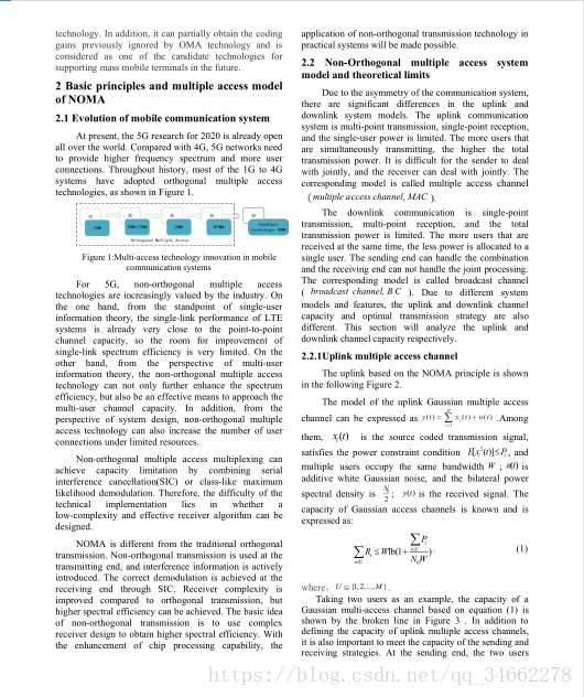 Research on Non-Orthogonal Multiple Access Technology in the Background of 5G ַ롢OFDMA