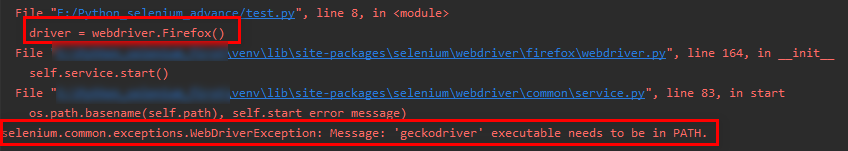 Selenium WebDriverException: Message: geckodriver executable needs to be in PATH