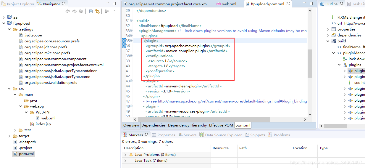 eclipse maven webCannot change version of project facet Dynamic web module to 3.1