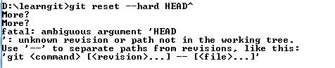 WindowΪ޷ȷִgit reset --hard HEAD^