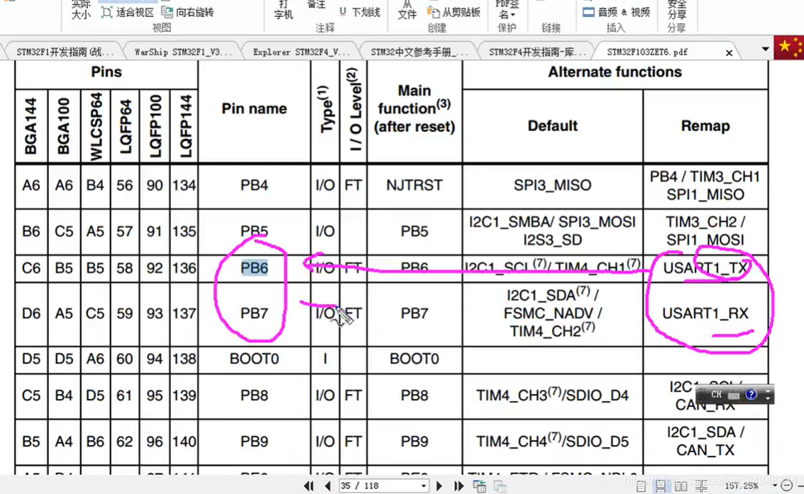 STM32F103_study57_The punctual atoms（STM32 Port multiplexing and remapping configuration）