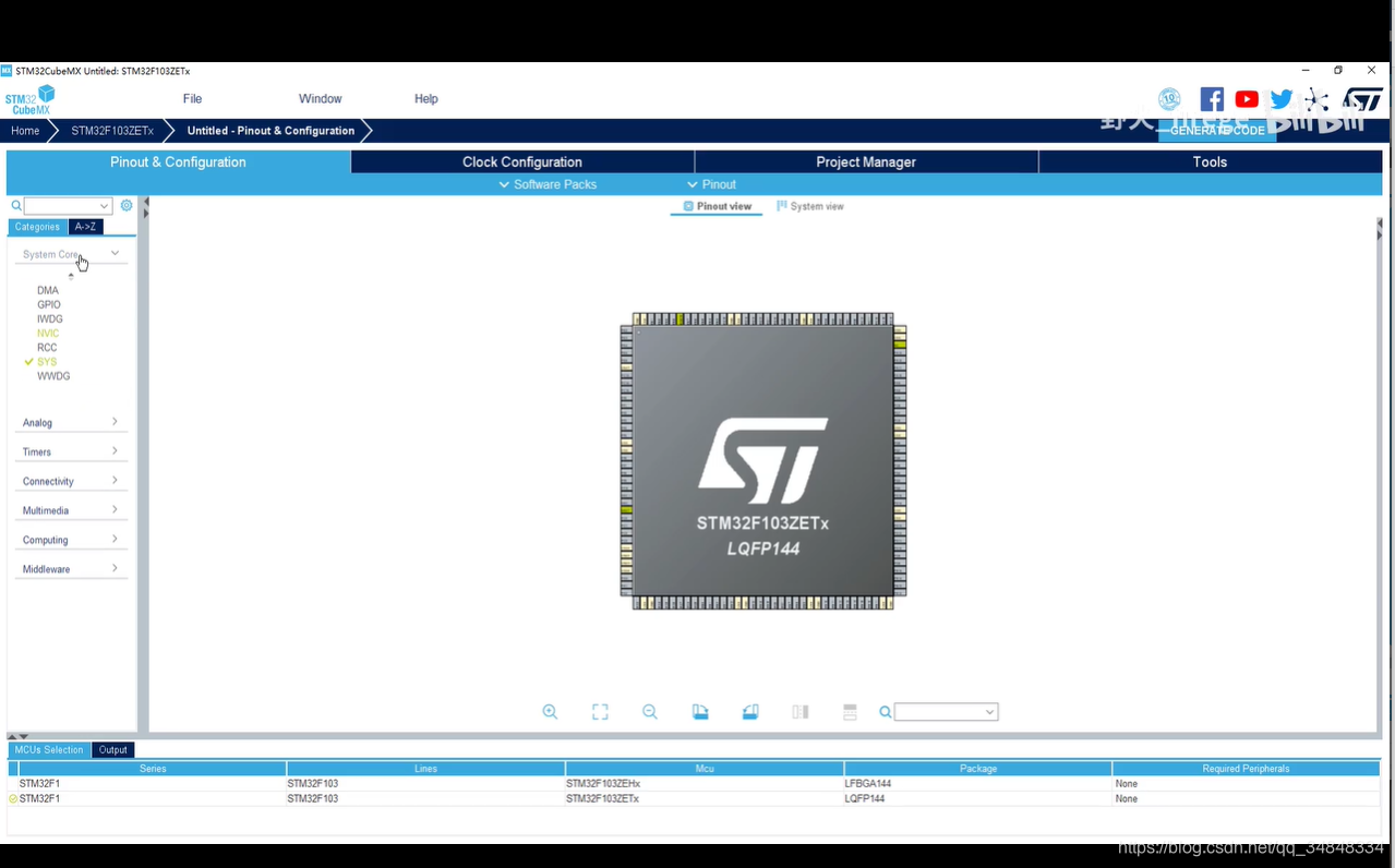 STM32F103_study33 CUBEMX Create a serial portUSART