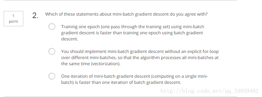 吴恩达 DeepLearning 第二课第二周题目（包括选择题）