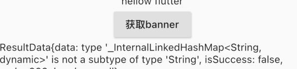 Flutter Dio is not a subtype of type DioError