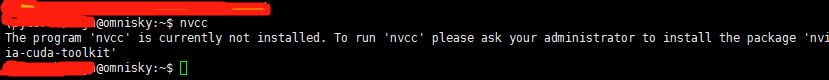 The program 'nvcc' is currently not installed.