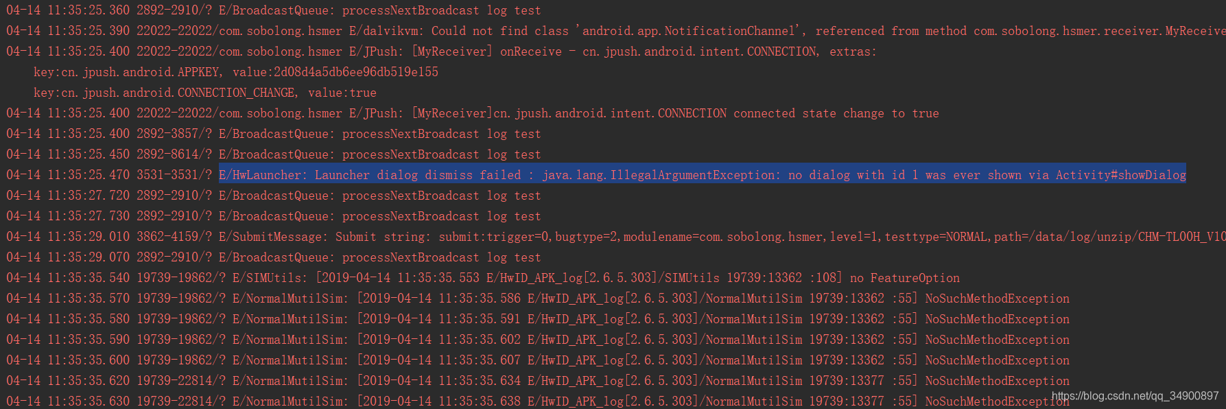 ΪֻӦþͱLauncher dialog dismiss failed submitMessage:submit string:submit:trigger